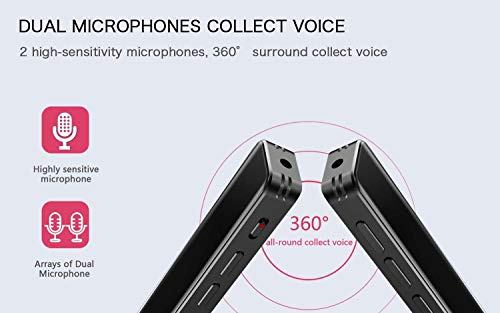 16GB Digital Voice Recorder, Voice Activated Recorder for Lecture, Meetings, Audio Voice Recorder with MP3 Player, with Rechargeable Stereo HD Recording Voice, USB, Password, Variable Speed - Thumbnail 6