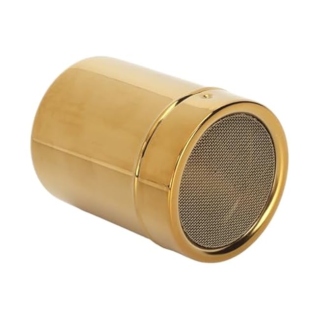 Stainless Steel Rust Resistance Gold Fine Mesh Powder Sugar Shaker Powder Shaker Powder Sugar Shaker Duster Kitchen Supplies