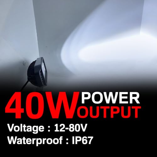 Image of LIU HJG White LED 40W DC 12V-80V Fog Light Universal For Car & Bike