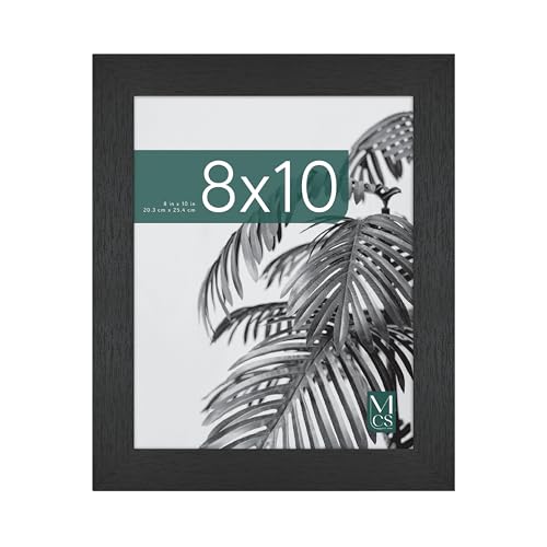 MCS Studio Gallery 8x10 Picture Frame Black Woodgrain, Vertical & Horizontal Wall Hanging & Easel for Tapletop Display, Rectangle Photo Frame for Photos, Posters & Art Prints (1-Pack)