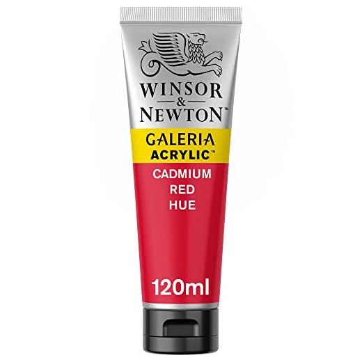 Winsor & Newton - Pintura Acrílica , 120 ml, Rojo (Cadmium Red Hue)