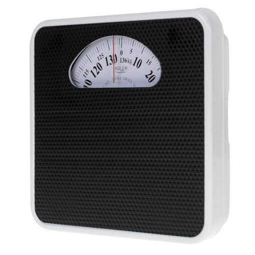 ADLER Mechanische Personenwaage – Körpergewicht – Analoge Fitnesswaage – 136kg Kapazität