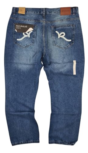 Men’s 100% Cotton Denim Jeans – Baggy W32 & Loose Fit W42 – Only 2 Pieces – Heavyweight Casual