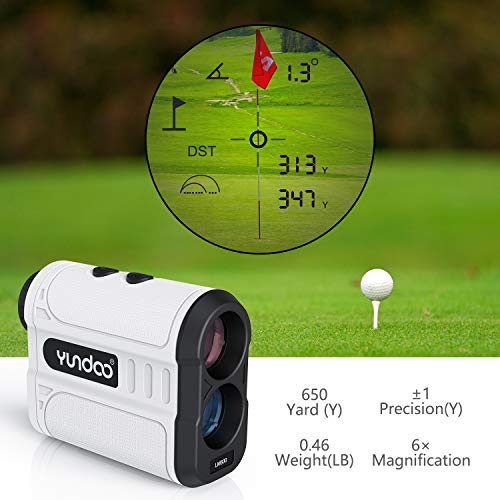 Golf Range Finder Laser Rangefinder - 650 yd Golf Laser Finder - Slope Golf Rangefinder With Pulse Vibration /Flag Acquisition Technology /Angle Measurement /Continuous Ranging.(2020 - Latest version)