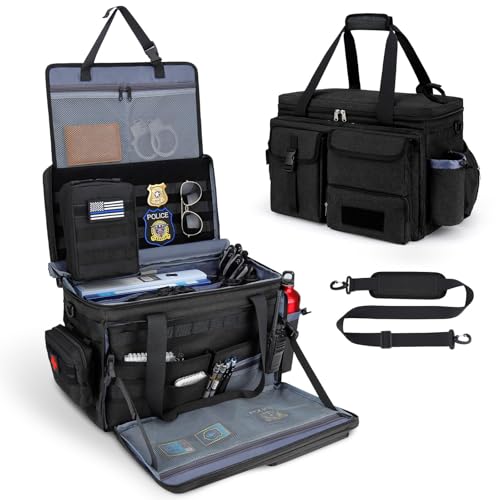Patrol Bag Law Enforcement Police Gear Bag, Car Front Seat Organizer Tactical Officer Duty Bags...