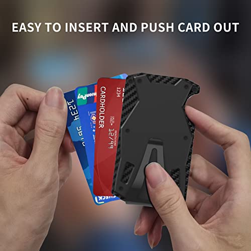 Mvgges Airtag Wallet(No Airtag), Slim Minimalist Wallet With Airtag Holder,Carbon Fiber Rfid Blocking Wallet, Airtag Case,Smart Wallet For Men #TOP5