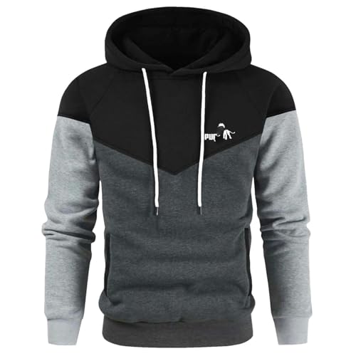 Fleece hoodie men's long-sleeved sweater loose casual shirt crew neck sweatshirt base shirt pullover4