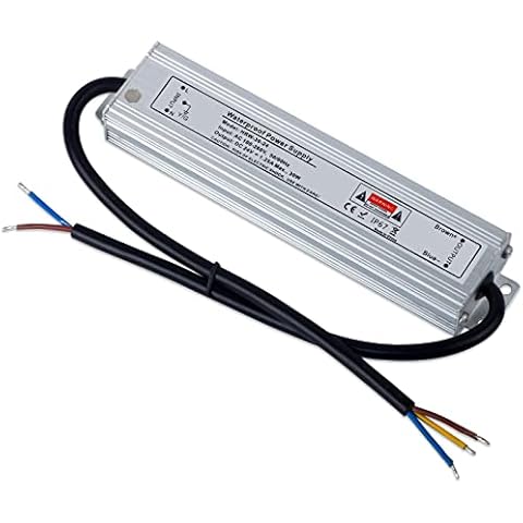 YAYZA! LED Driver 24V 30W Outdoor, Ultra-Slim Waterproof LED Power Supply 1.25A, AC 240V to 24 Volt DC LED Transformer, Constant Voltage Switching PSU, for Indoor Outdoor LED Bulbs Strip Lights Cover