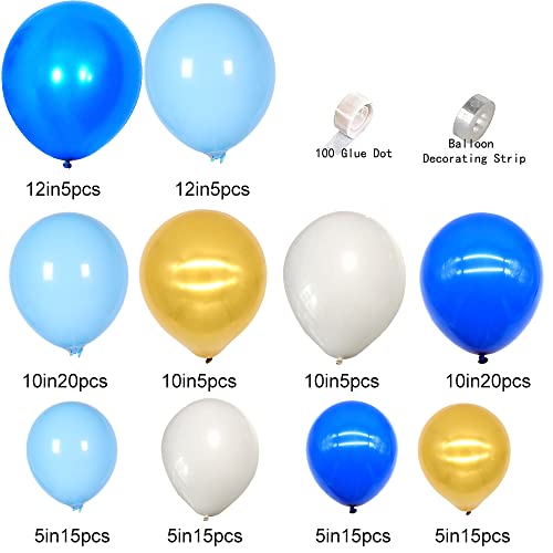 Image of 133Pcs Fathers Day Balloons Decorations Garland Arch Kit Include Happy Fathers Day Balloons,BEST DAD Foil Mylar Balloons, Happy Father's Day Party Decoration Supplies