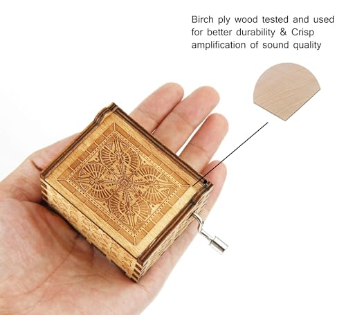 Image of Zesta Harry Potter Musical Box Gift | Music Crank Mini Collectible for Girlfriend, Boyfriend, Husband, Wife | Unique Musical Gifts for Music Lovers | Vintage Wooden Box