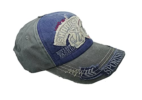 Image of Adjustable Soft Cotton Denim Cap for Men Women Baseball Vintage Washed Distressed Hats Adjustable Stylish Cap Regular Fitted