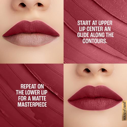 Image of LAKME Powerplay Priming Matte Lipstick, Smooth Matte Finish, Lightweight Lipstick, Smudgeproof, Lasts 16hrs, Hydrates Lips, Berry Base, 3.6g (Pack of 2)