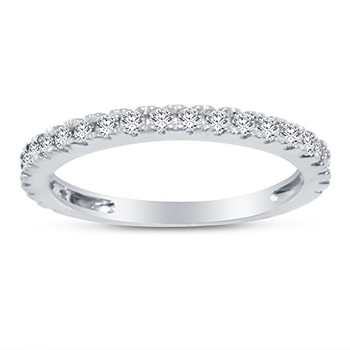 Sonia Jewels 14k White Gold Round Cut Micro Pave Set Bridal Engagement Ring & Wedding Band CZ Cubic Zirconia (2.0cttw., 1.0ct. Center)2