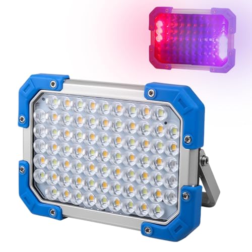 Lámpara de trabajo LED recargable | 7 modos Magnética y Impermeable,Lámpara LED de trabajo magnética 3600mAh con soporte plegable | Para el hogar garaje taller al aire libre
