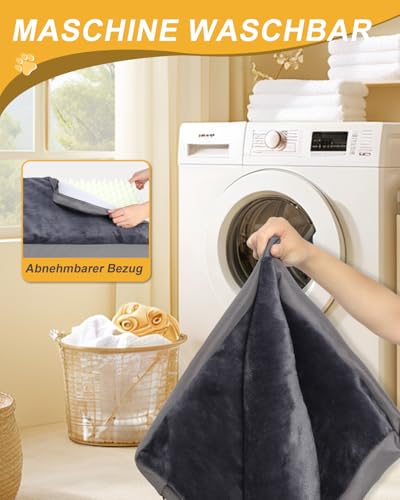 Favodormir Orthopädisches Hundebett Hundekissen Grosse Hunde XXL,Wasserdichter Kunstlederboden,Innen&Outdoor Hundematte Hundekorb Hundematratze für Große Hunde,119x73x9cm Dunkelgrau