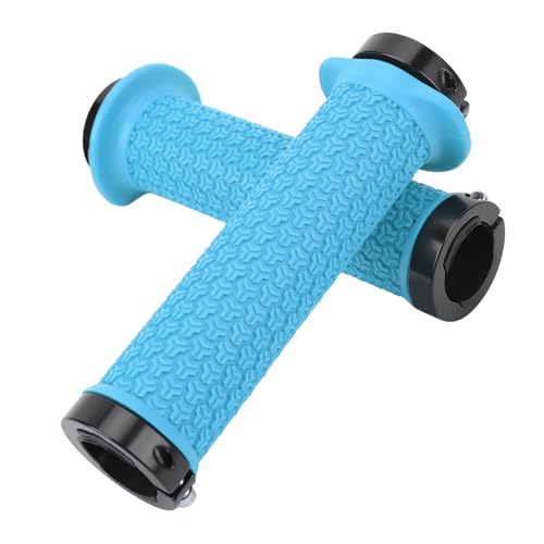 POENVFPO Puños de Manillar de Silicona, Antideslizantes, Suaves, Cómodos, Ergonómicos para Ciclo Scooter, con Diseño Universal para Absorción de Impactos y Efecto Antideslizante (Blue)