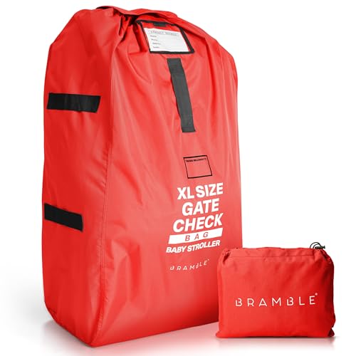 Bramble - Bolsa XL para Cochecito de avión - Bolsa Extragrande para Cochecito de bebé - Funda Impermeable para Carrito Doble para Control de Puerta (Roja)