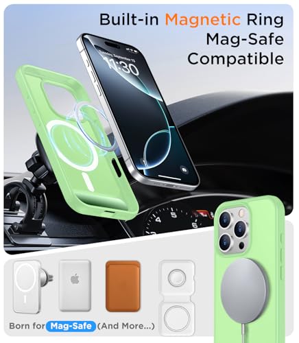 Image of Magnetic Compatible with iPhone 16 Pro Max Case, [Built-in Invisible Kickstand][Compatible with MagSafe][Military Grade Shockproof] Slim Translucent Matte Phone Case for iPhone 16 Pro Max 6.9 inch