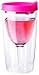 Vino2Go Double Wall Acrylic Tumbler with Pink Lid
