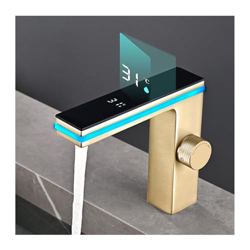 Robinet de salle de bain à affichage numérique et mitigeur évier monocommande