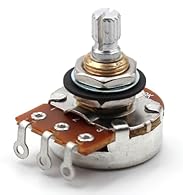 250K Audio Taper Very low torque for easy swells 3/8” long metal bushing 18 spline knurled (metric), split shaft Includes mounting hardware