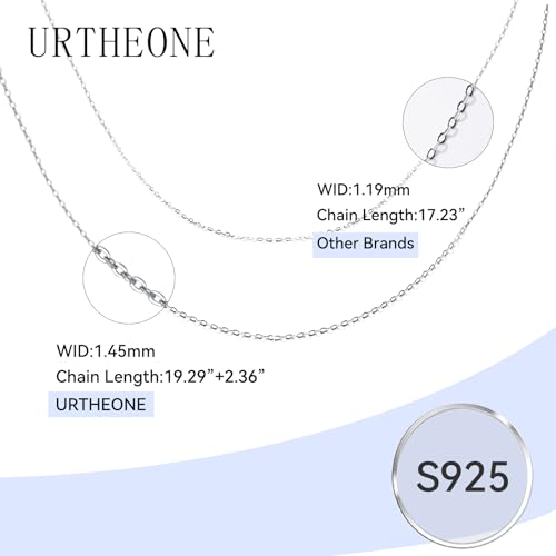 Image of URTHEONE Moissanite Cross Necklace for Women, 925 Sterling Silver 14KGold Plated Necklaces with Sparkling Moissanite Pendant, Faith Women's Jewelry, Trendy Gift for Women Mom Friend