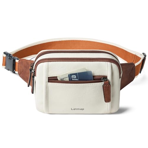 Image of LATMAP Bumbags for Ladies 3L,Sling Bag Women Small Crossbody Bag for Women PU Leather Fashion Fanny Packs Bum Bag Waist Bag for Travel Sport