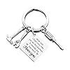Funny bonus dad christmas giftspersonalized dad keychain for mencool dad stocking stuffers from daughter soncustom keychain with wrenchhammer and screwdriver  urban country home decor