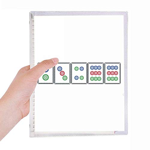 Cahier Mahjong Tiles Dots Suit avec spirales pour organiser vos projets créatifs