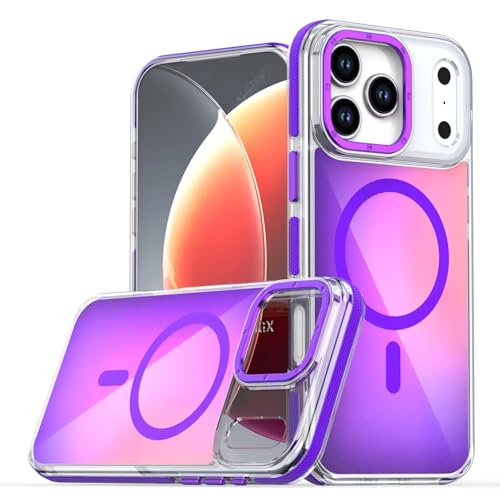 Étui iPhone 16 Plus violet haute résistance à finition métal
