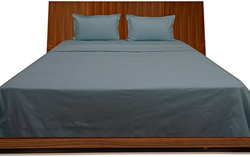 Short King PrasadCollections 600TC 100% Egyptian Cotton Aqua Solid Elegant Finish 4PCs Sheet Set Solid (Pocket Size: 30 inches)