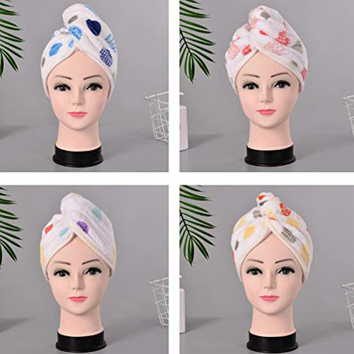 Minkissy Cabelo Toalha De Secagem Rápida Velo Coral Banho Cabelo Toalha De Microfibra de Cabelo Toal