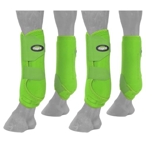 Tough 1 Extreme Vented Sport Boots Set Neon Green Medium