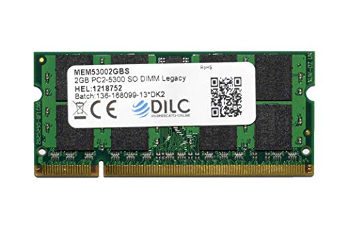 ALTA COMPATIBILITÀ: Le RAM DILC possono essere utilizzate su molteplici piattaforme, diverse per marca e tipologia. La memoria RAM SODIMM DDR2 2GB è installabile su computer portatile/notebook o mini pc con slot SODIMM