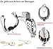 Cinturón de castidad de acero inoxidable Jaula de pene de metal Anillo de pene que se puede abrir con dos tapas de jaula extraíbles Anillo de testículo de castidad Jaula de castidad(Durchmesser: 38 mm