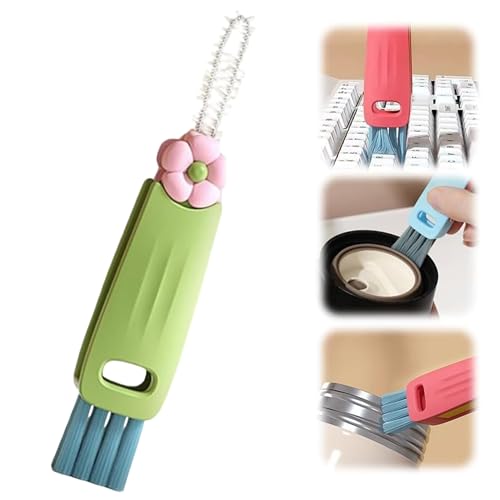 Image of 3 in 1 Cup Lid Cleaning Brush, Multifunctional Cleaning Brush Portable Cup Lid Cleaner for Bottle Gap Tight Spaces Cup, Portable Cup Lid Cleaner, 1 Pcs Green