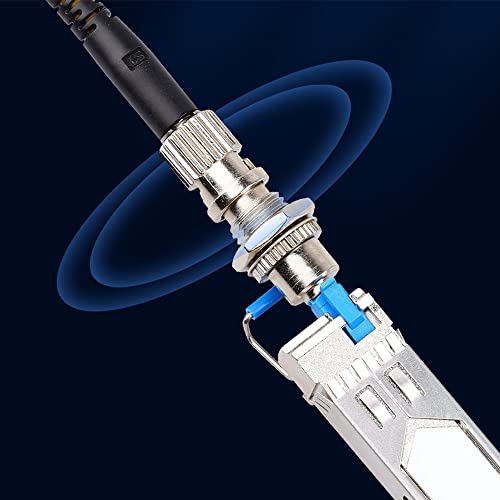 Duogalia 3 Pack Singlemode Lc/Upc Male To St/Upc Female Fiber Optic Adapter Connector Hybrid Optical Adapter/Coupler, Flange-Type Adapter #TOP6