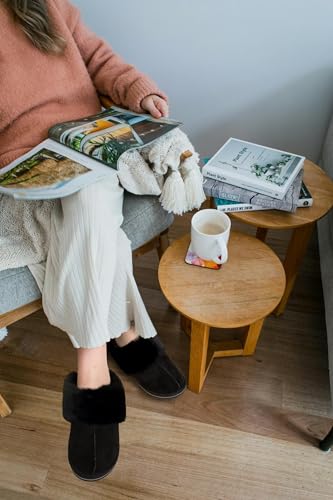 Image of KuaiLu Womens Cozy Memory Foam Slippers Ladies Fuzzy Faux Fur Lined Warm Arch Support House Shoes Slip on Comfy Winter Scuff Indoor Outdoor Rubber Hard Sole