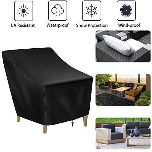 Patio Chair Cover Outdoor Skyour Waterproof Single Lounge Deep Chair Sofa Furniture Protector Covers for Backyard Veranda Lawn Garden (2) - Image 4