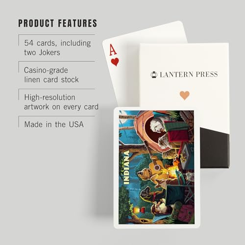 Baraja de naipes Póker 52 cartas Lantern Press miniatura 3