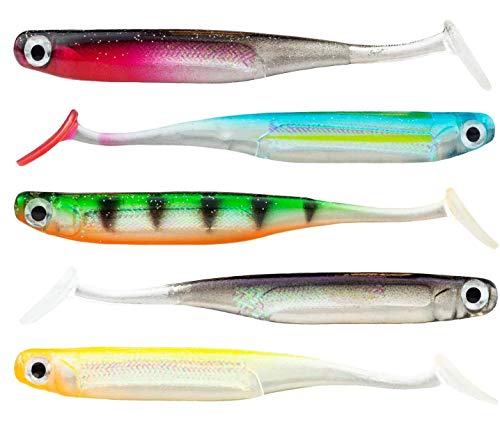 FISHN® LURIEone 5 Poissons en - Longueur: 10cm, Poids: 5gr - pour la pêche du Sandre, de la Perche, du brochet et de la Truite Cover