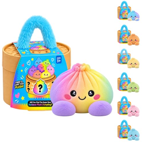 Jumbo Dumpling Plush Pillow Stuffed Bun with Steamer Party Favors,Purple - image 1