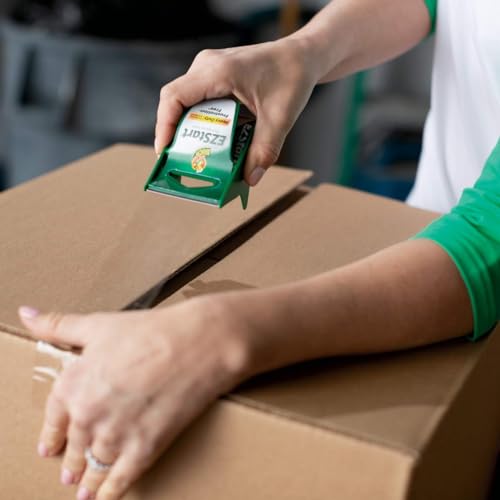 Image of Duck EZ Start Packing Tape with Dispenser, 6 Pack | Frustration-Free, Whisper Quiet, Clear, Moving & Shipping Boxes, Homes, Offices, 1.88 Inch x 22.2 Yards