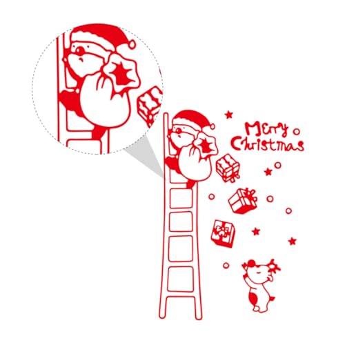 Vinilo Decorativo Santa Claus Rojo 60x38 cm miniatura 3