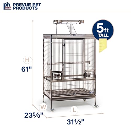Image of Prevue Pet Products Stainless Steel Playtop Bird Cage