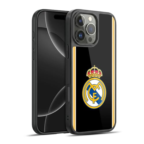 Coque Real Madrid CF iPhone 16 Pro Max Head Case Designs Noir Rétro 99/00