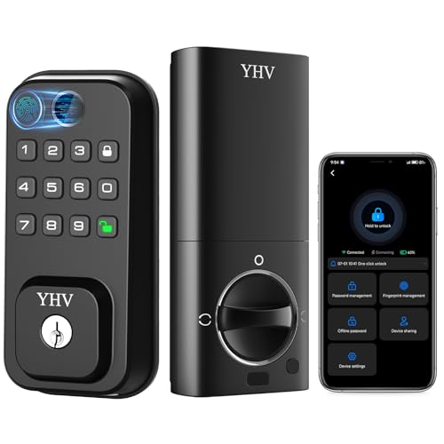 Keyless Entry Smart Door Lock with Code Electronic Fingerprint Keypad