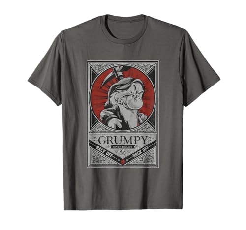 T-shirt Disney Grumpy Grumpster en coton doux gris col rond