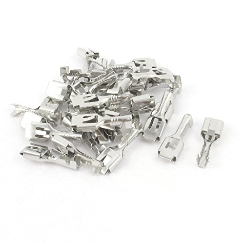 Terminales hembra de pala metálicos 6.3mm 30 unidades miniatura 1
