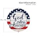 Patriotic god Bless America July 4th American Flag 6 Pcs Drink Coasters - Leather Coasters Set - Resistant Round Coaster Non-Slip Table Mat - Kitchen Bar Home Decor Housewarming Gift